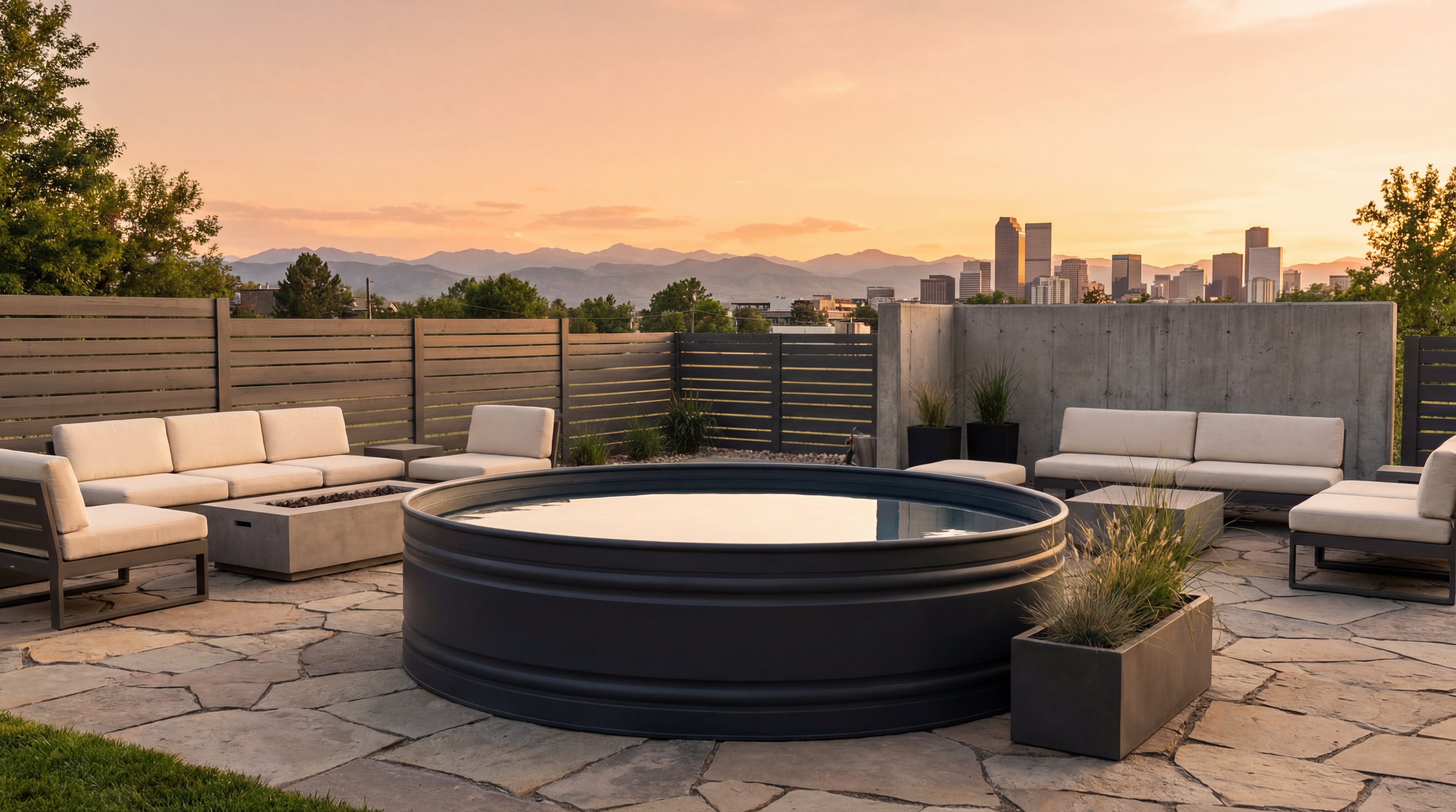 Luxury Stock Tank Pool for Vacation Rental