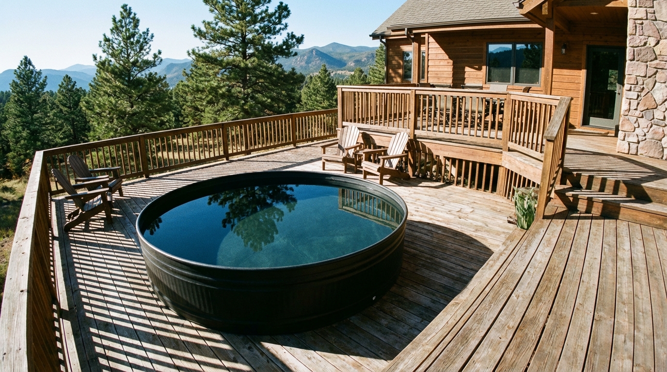 Urban Stock Tank Pool Installation